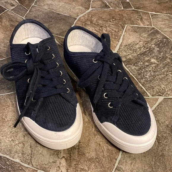 New Rag & Bone | Standard Issue Lace Up Sneaker in Navy Cord Sz 6.5 - Picture 3 of 14